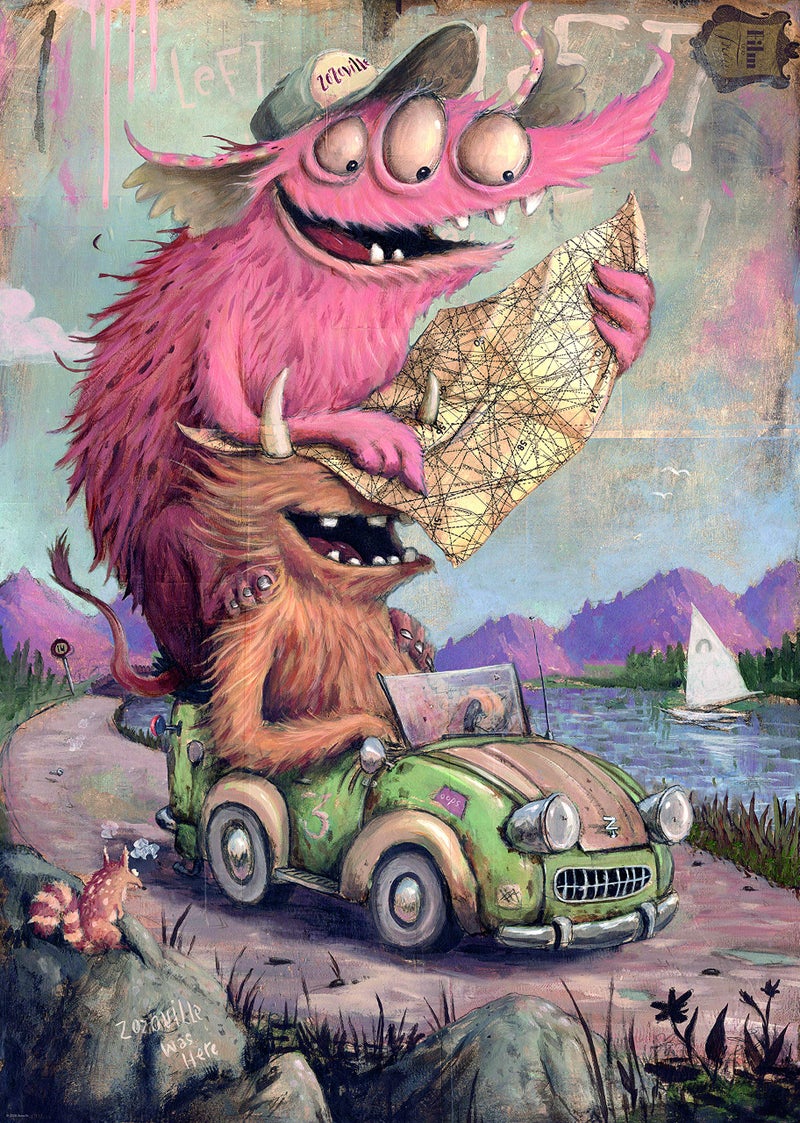 Heye Road Trippin' Zozoville 2000 Piece Jigsaw Puzzles, Multicoloured - Image 2
